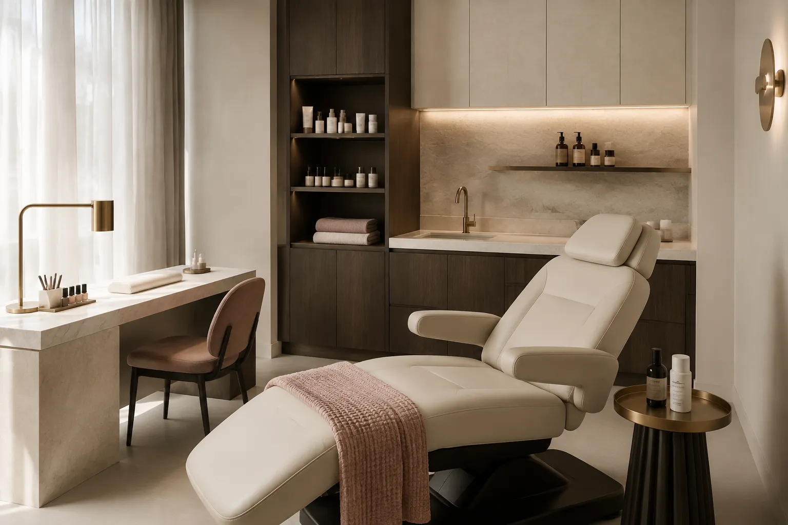 Velora Beauty Studio bakım alanı ve ürün detayları